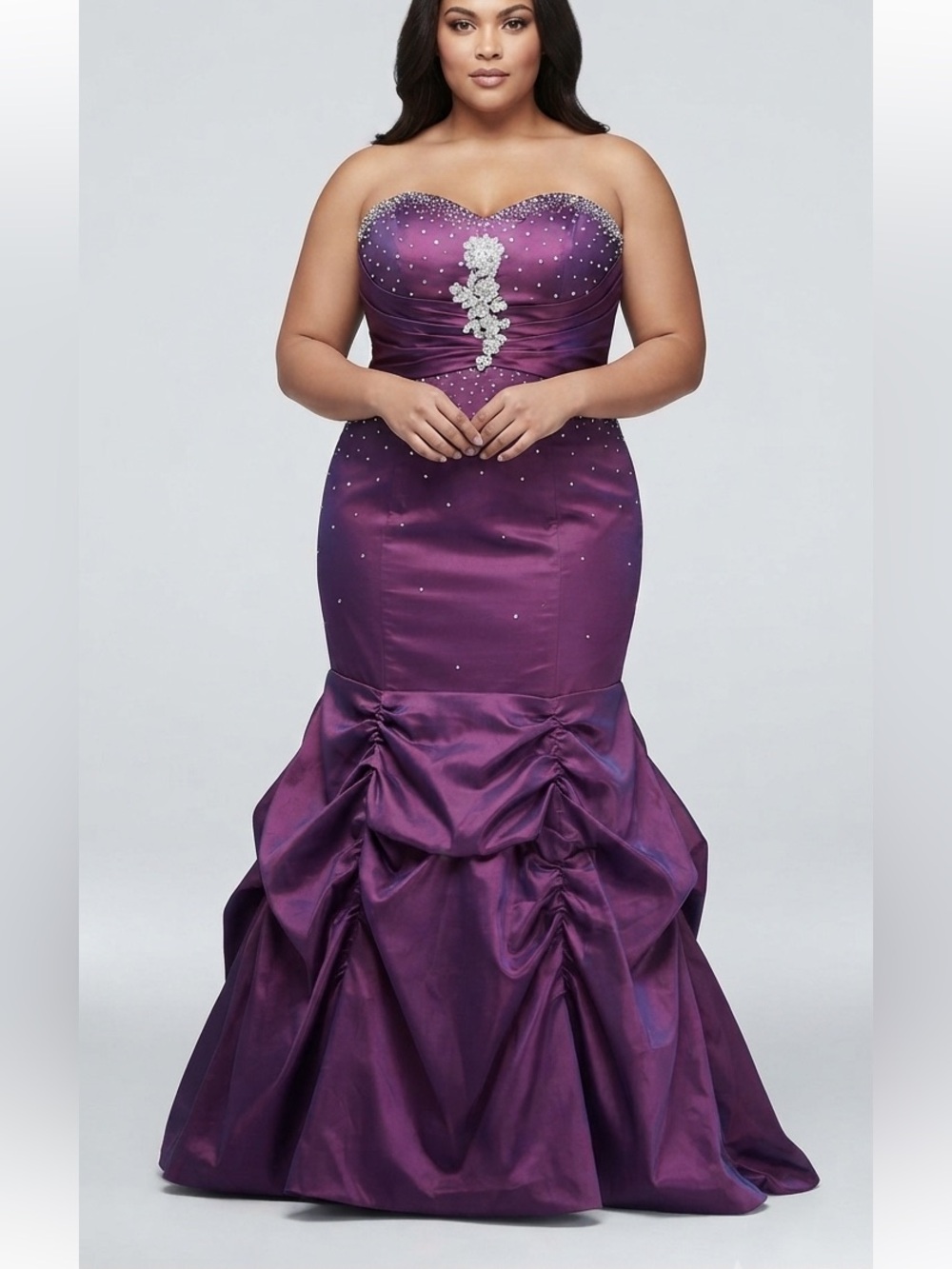 Purple Crystal Mermaid Ballgown Size 12-14